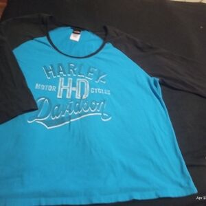 Women's Harley Davison baseball tee